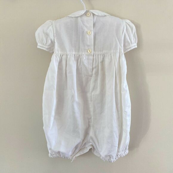 Pili Carrera Smocked Smocked White Romper 18 Months - Picture 6 of 9